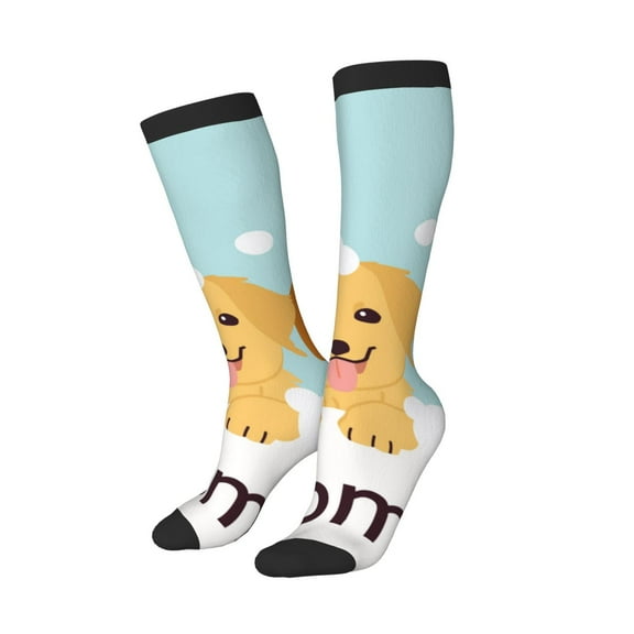 Lsque Cute Dog In Bathtub1 Printed Crew Socks Men's Women's LightWeight Thin Casual Calf Socks ,Knee High Socks,Cotton Socks