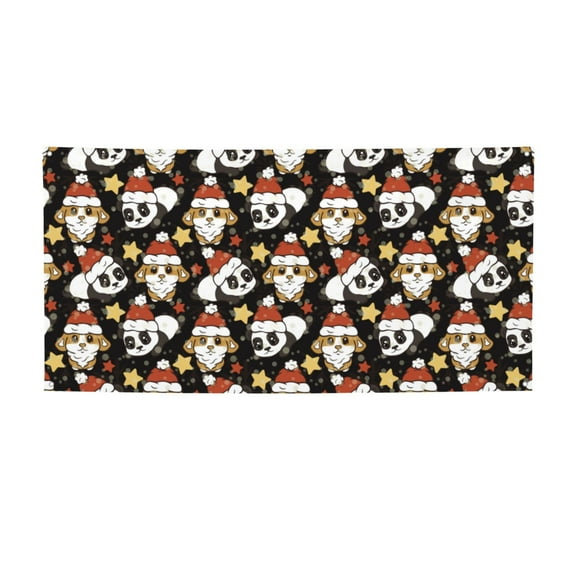 Lsque Cute Dog Panda Pattern Party Banner, Festive Banner , Holiday Celebrations and Events for Carnival Birthday Party Festival Decorations-Small