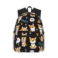 thumbnail image 1 of Lsque Cute Dogs Corgi Classic Casual Backpack - Large Capacity Water-Resistant Backpack for School, Work, Travel, and Outdoor Activities, 1 of 8