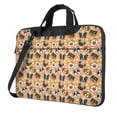 thumbnail image 1 of Lsque Cute Dogs Head Pattern Laptop Bag – Portable & Slim Single-Shoulder Computer Case with Adjustable Strap, Protective, Lightweight for 13”/14”/15.6” Laptops, 1 of 8