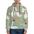 thumbnail image 1 of Lsque Cute Farm Birds Pattern Casual Men's Hoodie,Hooded Sweatshirt with Kangaroo Pocket,Pullover Hoodie-Large, 1 of 7