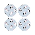 thumbnail image 1 of Lsque Cute Farm Cow Pattern 4" Drink Coasters Set of 4, PVC Leather Absorbent Coasters, Table Coaster Set Decorative Coffee Cup Coasters Housewarming Gift -Octagon, 1 of 6
