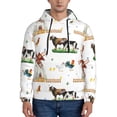 thumbnail image 1 of Lsque Cute Farm Pattern Casual Men's Hoodie,Hooded Sweatshirt with Kangaroo Pocket,Pullover Hoodie-Small, 1 of 7