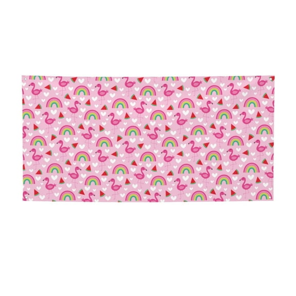 Lsque Cute Flamingo Pattern Party Banner, Festive Banner , Holiday Celebrations and Events for Carnival Birthday Party Festival Decorations-Small