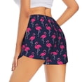 thumbnail image 1 of Lsque Cute Flamingo Printed Women's Running Shorts with Liner Pockets,Elastic Quick Dry Workout Athletic Gym Yoga Shorts,Womens High Waist Shorts-Medium, 1 of 9