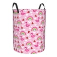 thumbnail image 1 of Lsque Cute Flamingo pattern Laundry Hamper Basket, Tall Woven Rope Hamper Basket for Clothes, Lightweight Storage Basket, Collapsible Waterproof-Medium, 1 of 8