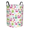 thumbnail image 1 of Lsque Cute Flamingo pattern Laundry Hamper Basket, Tall Woven Rope Hamper Basket for Clothes, Lightweight Storage Basket, Collapsible Waterproof-Medium, 1 of 8