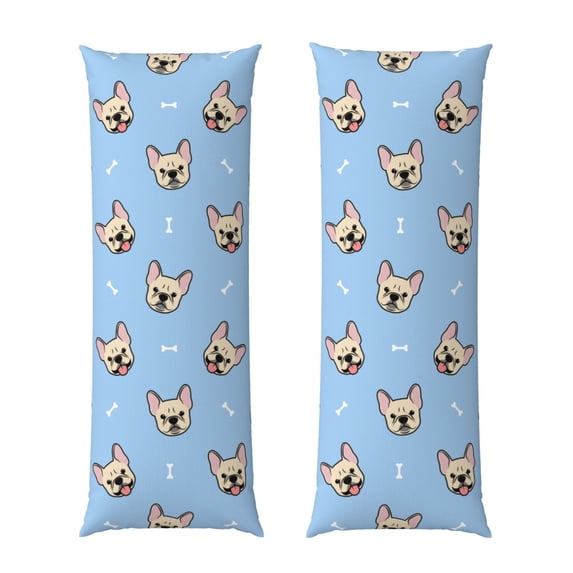Lsque Cute French Bulldog Body Pillow Case Cover,Ultra-Soft Microfiber Bed Pillow Cases 20x54 inches,Elegant Bedding,Breathable Durable Pillow Cover with Envelope Closure