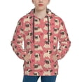 thumbnail image 1 of Lsque Cute French Bulldog Patten Youth Hoodie Sweatshirt Pullover with Kangaroo Pocket Boys and Girls Hoodie Warm Hoodie for Kids-Medium, 1 of 6