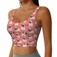 thumbnail image 1 of Lsque Cute French Bulldog Printed Women'S Sports Bra, Compression, Moisture Wicking, High-Impact Sports Bra For Women,Supportive sports bra-Small, 1 of 9
