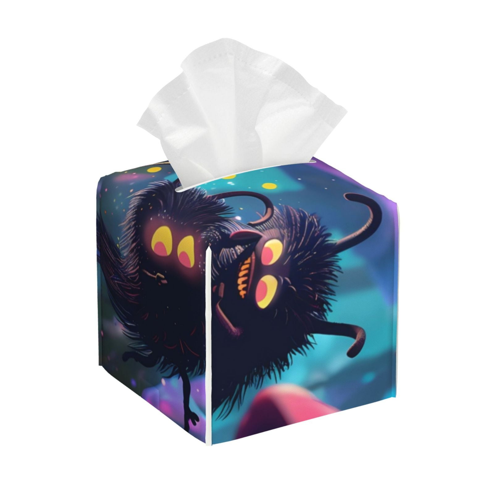 Lsque Cute Fuzzy Fantasy Creatures Printed Tissue Box Cover Holder ...