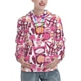 thumbnail image 1 of Lsque Cute Girl Pattern Casual Women's Hoodie,Hooded Sweatshirt with Kangaroo Pocket,Pullover Hoodie with Eye-catching Drawstrings-X-Large, 1 of 7