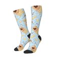 thumbnail image 1 of Lsque Cute Gnome Bee Collects Honey Printed Crew Socks Men's Women's LightWeight Thin Casual Calf Socks ,Knee High Socks,Cotton Socks, 1 of 9