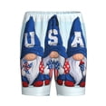 thumbnail image 1 of Lsque Cute Gnomes in USA Mens Sleep Pajama Shorts,Short Pajama Pants, Cotton Ultra-Soft Knit-3X-Large, 1 of 9