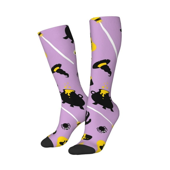 Lsque Cute Halloween Printed Crew Socks Men's Women's LightWeight Thin Casual Calf Socks ,Knee High Socks,Cotton Socks