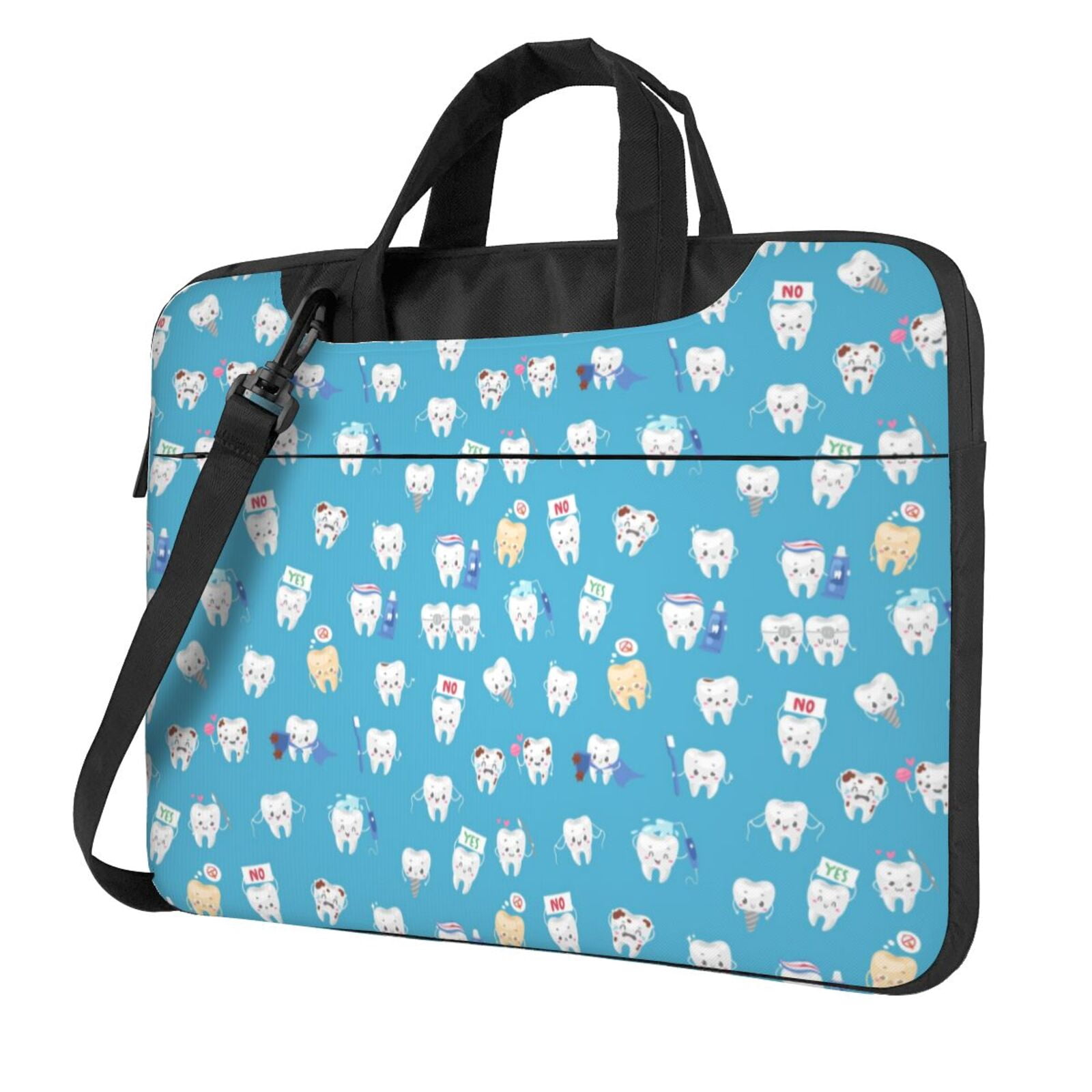 Lsque Cute Healthy Teeth Pattern Laptop Bag – Portable & Slim Single ...