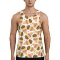 thumbnail image 1 of Lsque Cute Ice Cream Pattern Mens Tank Tops Muscle Athletic Quick Dry Sleeveless Workout Fitness T Shirts Beach Tank Top, Loose-fit Sleeveless Shirt for Men-Medium, 1 of 7