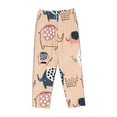 thumbnail image 1 of Lsque Cute Ink Drawn Elephants Print Women's Pajama Pants, Lounge Pant - Comfortable Home Wear,Elastic Waistband, Stylish Design-Medium, 1 of 9