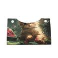 thumbnail image 1 of Lsque Cute Kitten Water Lilies Printed Long Tissue Box Cover Holder, Facial Paper Organizer Dispenser,Triangle with Bottom Belt, PVC Leather Decorative Organizer, 1 of 9