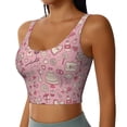thumbnail image 1 of Lsque Cute Love Printed Women'S Sports Bra, Compression, Moisture Wicking, High-Impact Sports Bra For Women,Supportive sports bra-, 1 of 9