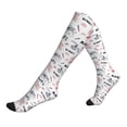 thumbnail image 1 of Lsque Cute Magic Bunny Pattern Sport Compression Socks for Men & Women 15-20 mmHg Knee High Nurse Pregnant Running Medical and Travel Athletic, 1 of 6