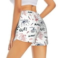 thumbnail image 1 of Lsque Cute Magic Bunny Printed Women's Running Shorts with Liner Pockets,Elastic Quick Dry Workout Athletic Gym Yoga Shorts,Womens High Waist Shorts-Large, 1 of 9