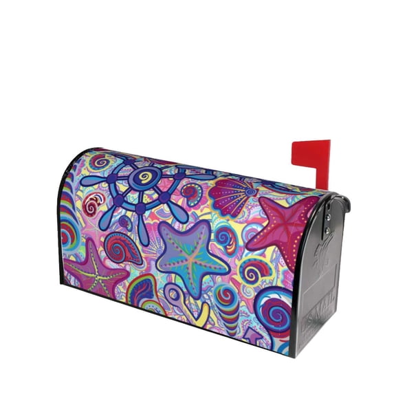 Lsque Cute Nautical Mailbox Cover Standard Size ,Magnetic Mailbox Covers Post Wraps Letter Box Cover -25.5x21 in