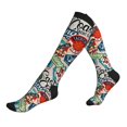 thumbnail image 1 of Lsque Cute Nautical Pattern Sport Compression Socks for Men & Women 15-20 mmHg Knee High Nurse Pregnant Running Medical and Travel Athletic, 1 of 6