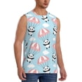 thumbnail image 1 of Lsque Cute Panda Flying in the Sky Print Men's Cotton Blend Sleeveless Muscle Shirts (S-3XL)- Moisture Wicking, Odor Protection, UPF 30+,3X-Large, 1 of 8
