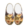 thumbnail image 1 of Lsque Cute Panda Sunflower Pattern Womens Comfort Cotton on Scuff With Memory Foam and Anti-skid Sole Slipper-39/40, 1 of 7