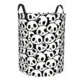 thumbnail image 1 of Lsque Cute Panda pattern Laundry Hamper Basket, Tall Woven Rope Hamper Basket for Clothes, Lightweight Storage Basket, Collapsible Waterproof-Small, 1 of 8
