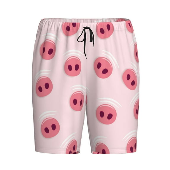 Lsque Cute Pig Nose Mens Sleep Pajama Shorts,Short Pajama Pants, Cotton Ultra-Soft Knit-X-Large