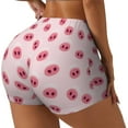 thumbnail image 1 of Lsque Cute Pig Nose Pattern High Waisted Biker Shorts for Women-Tummy Control Fitness Athletic Workout Running Yoga Gym Shorts,Moisture-Wicking-Small, 1 of 9