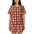thumbnail image 1 of Lsque Cute Pig with Coins Women's Short-Sleeved Pajama Set - 2 Piece Soft and Lightweight Sleepwear Set-Small, 1 of 9