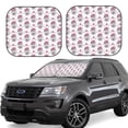 thumbnail image 1 of Lsque Cute Poodle Dog 2 PCS Windshield Sun Shade | CarFoldable Window Covers | Car Accessories Reflect UV for Universal Cars SUV Truck | Large, 1 of 7