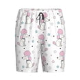 thumbnail image 1 of Lsque Cute Poodle Dog Mens Sleep Pajama Shorts,Short Pajama Pants, Cotton Ultra-Soft Knit-Large, 1 of 9