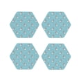 thumbnail image 1 of Lsque Cute Poodle Dog Pattern 4" Drink Coasters Set of 4, PVC Leather Absorbent Coasters, Table Coaster Set Decorative Coffee Cup Coasters Housewarming Gift -Hexagon, 1 of 6