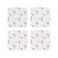 thumbnail image 1 of Lsque Cute Poodle Dog Pattern 4" Drink Coasters Set of 4, PVC Leather Absorbent Coasters, Table Coaster Set Decorative Coffee Cup Coasters Housewarming Gift -Square, 1 of 6