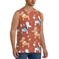 thumbnail image 1 of Lsque Cute Poodle Dog Print Men's Cotton Blend Sleeveless Muscle Shirts (S-3XL)- Moisture Wicking, Odor Protection, UPF 30+,Large, 1 of 8