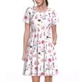 thumbnail image 1 of Lsque Cute Poodle Dog Print Women's Casual Dress T-Shirt Summer Short Sleeve Scoop Neck Swing Dresses, 1 of 6