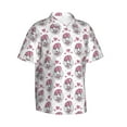 thumbnail image 1 of Lsque Cute Poodle Dog pattern Hawaiian Shirt for Men, Unisex Summer Beach Casual Short Sleeve Button Down Shirts-Large, 1 of 9