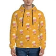 thumbnail image 1 of Lsque Cute Popcorn Pattern Casual Men's Hoodie,Hooded Sweatshirt with Kangaroo Pocket,Pullover Hoodie-XX-Large, 1 of 7