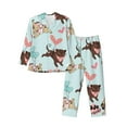 thumbnail image 1 of Lsque Cute Pug Dogs Pattern Long Sleeve Pajama Set for Men - Soft 2-Piece Sleepwear and Loungewear Set with Pockets, Comfy Nightwear-Small, 1 of 7