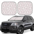 thumbnail image 1 of Lsque Cute Rabbit 2 PCS Windshield Sun Shade | CarFoldable Window Covers | Car Accessories Reflect UV for Universal Cars SUV Truck | Large, 1 of 7