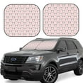 thumbnail image 1 of Lsque Cute Rabbit 2 PCS Windshield Sun Shade | CarFoldable Window Covers | Car Accessories Reflect UV for Universal Cars SUV Truck | Medium, 1 of 7