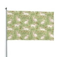 thumbnail image 1 of Lsque Cute Rabbit And Flower Pattern Flag,Cute Rabbit And Flower Printed Garden Flag 48 x 72 in - Double Sided Small Flags for Yard, 1 of 9