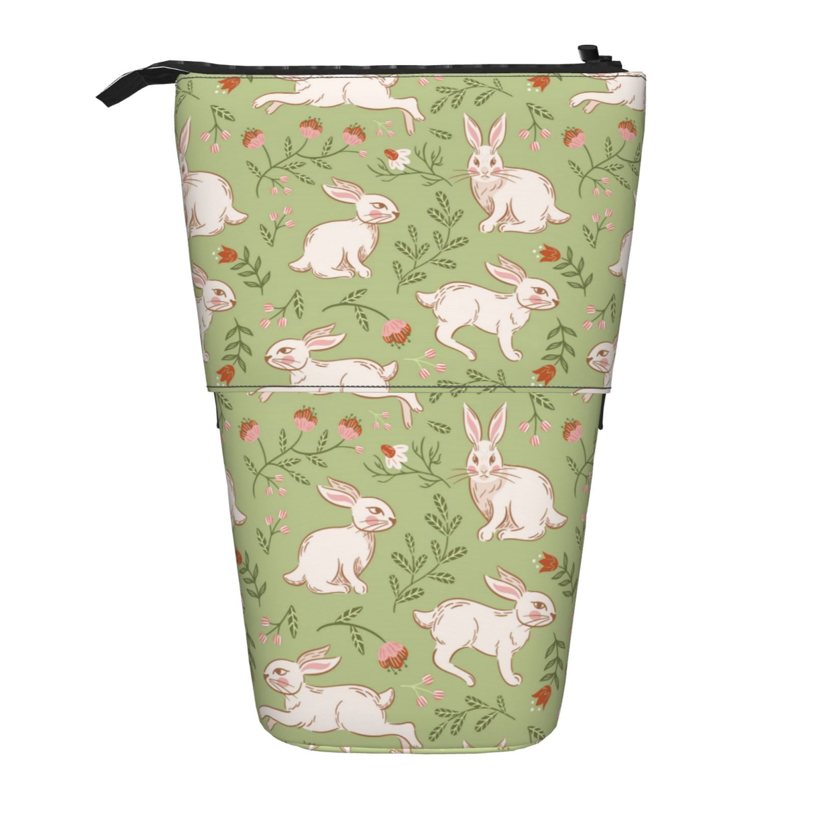 Lsque Cute Rabbit And Flower Pattern Telescopic Pencil Bag Pen Holder ...