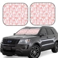 thumbnail image 1 of Lsque Cute Rabbit Carrot 2 PCS Windshield Sun Shade | CarFoldable Window Covers | Car Accessories Reflect UV for Universal Cars SUV Truck | Large, 1 of 7