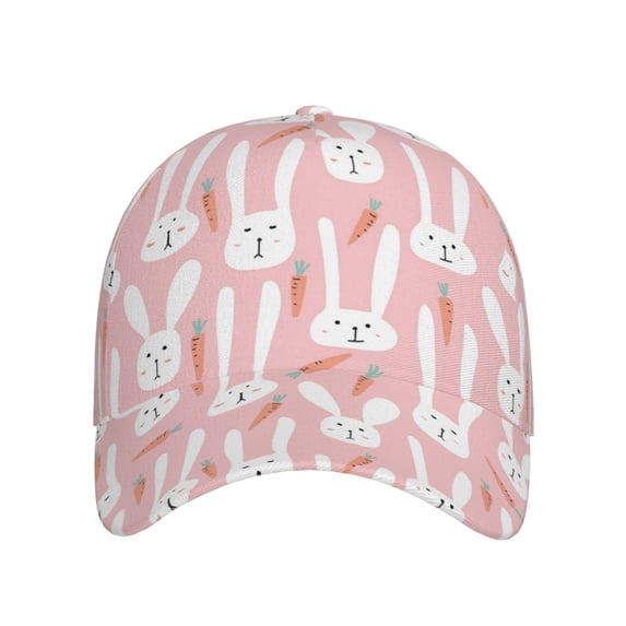 Lsque Cute Rabbit Carrot Baseball Cap Trucker Low Profile Hat Golf Dad Hat Adjustable Original Classic Unconstructed Plain Cap Men Women