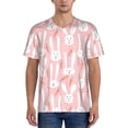 thumbnail image 1 of Lsque Cute Rabbit Carrot Pattern Mens Polo Golf Shirts Funny Graphics Shorts Sleeve Button Shirts Baseball T-shirt-Small, 1 of 7